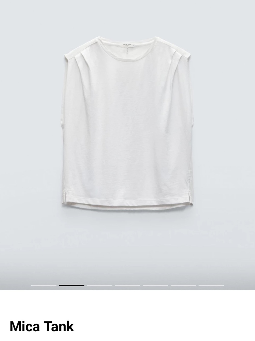Mica Tank - White Sleeveless Women's Top